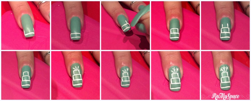 Compleanno nail art - step by step