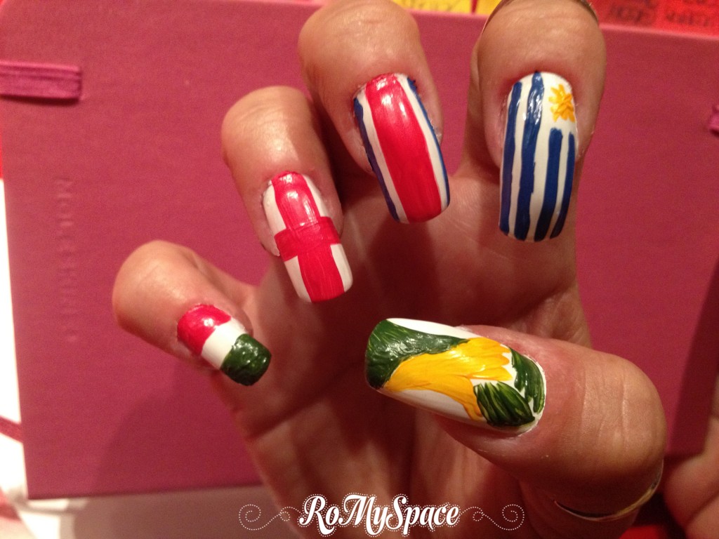 bandiera flag world cup 2014 brasile brasil coppa mondo mondiali calcio football soccer nailart nails unghie polish smalto decorazione pollice