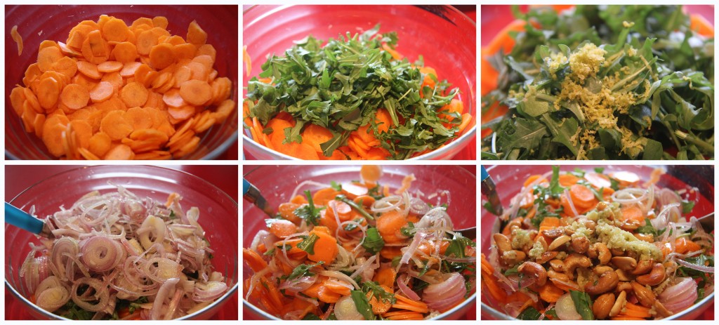 wok insalata aromatca asia asian indocina indochina ricetta recipe zenzero peperoncino romyspace arachidi anacardi carote rucola menta tonno 3