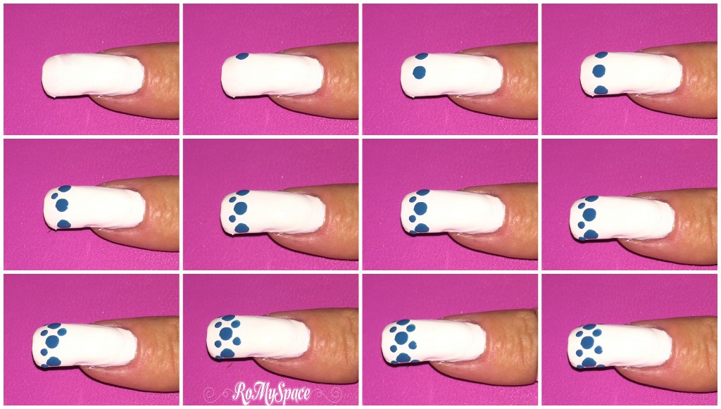 nails nailart nail art unghie decorazione polish smalto azzurro bianco blue azul blanco white teads party indice finale