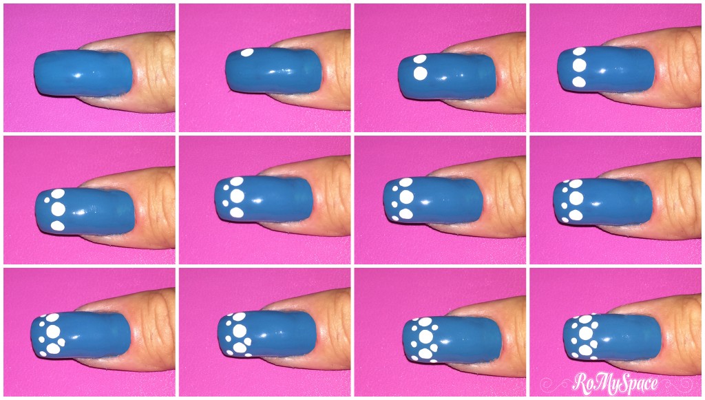 nails nailart nail art unghie decorazione polish smalto azzurro bianco blue azul blanco white teads party pollice