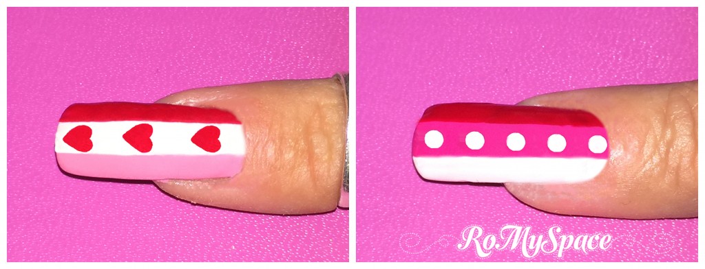 san valentino nails nail art nailart decorazione pennelli smalto polish dotter rosa pink bianco white valentine myvalentine love amore cuore heart finale